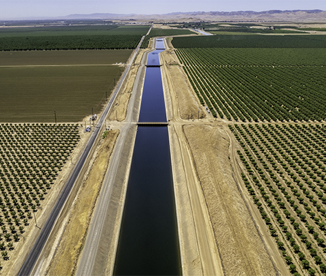 The California Aqueduct in the Central Valley