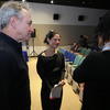 Novelist Yxta Maya Murray, center, speaks with guest  during the 42nd Annual Writers Week  on Monday, Feb. 11, 2019 at UCR. (UCR/Stan Lim)