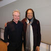 Tom Lutz, professor of creative writing and director of Writers Week, with author Quincy Troupe before an event Feb. 11.