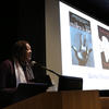 Author Quincy Troupe speaks during a headlining event for Writers Week on Monday, Feb. 11.