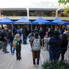 Visitors listen to remarks by U.S. Rep. Mark Takano during the Veterans Resource Center grand opening on February 24, 2022, at UC Riverside. (UCR/Stan Lim)