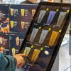 Student using self-service ordering kiosk to order boba.