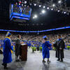 BCOE graduates walking across stage