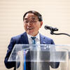 Chancellor Hu at faculty reception