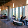 students in lounge area