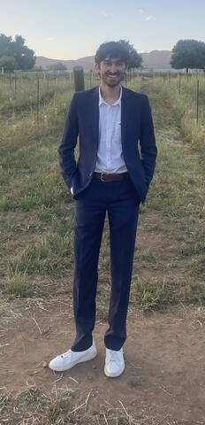 Smiling college student