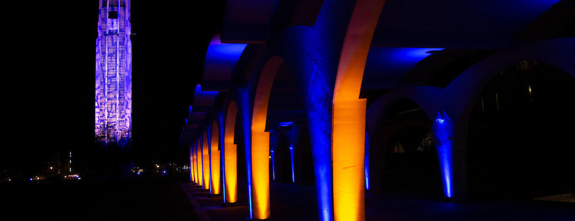 Light show bell tower