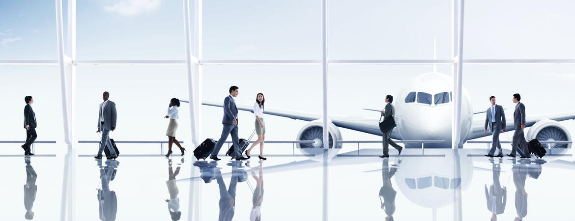 Travelers in airport