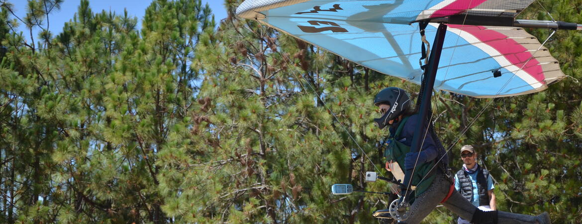 Erika Klein hang gliding in Mexico