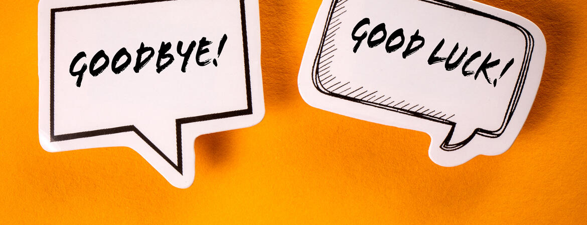 Goodbye and goodluck banner