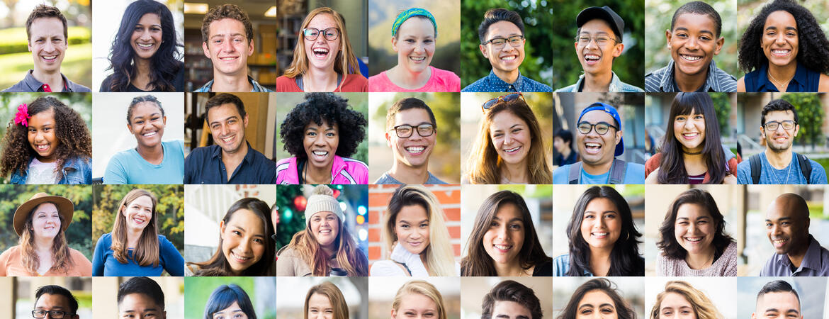 Young diverse people