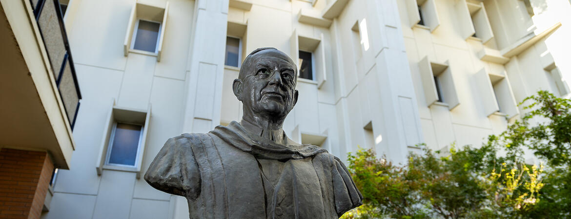 Sproul bust at Sproul Hall