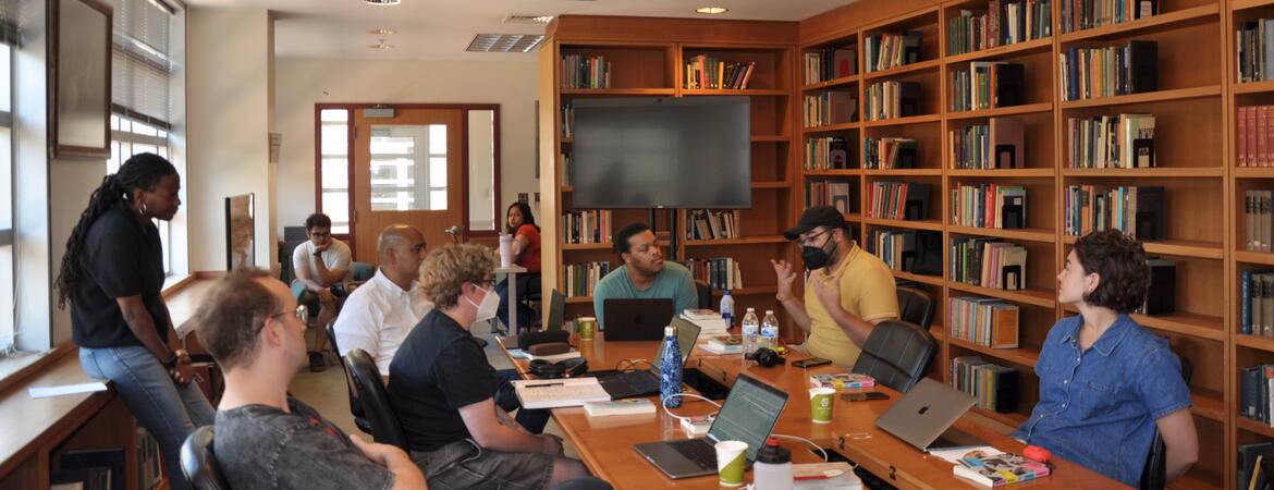 Draft Space writers group in the library