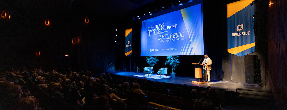 Hays PE lecture at University Theatre