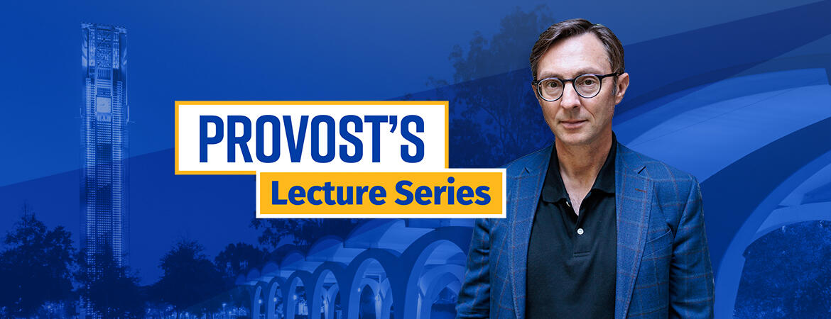 A banner image with the name of the lecture series and a phot of Dr. Ludwig