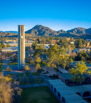aerial shot of campus