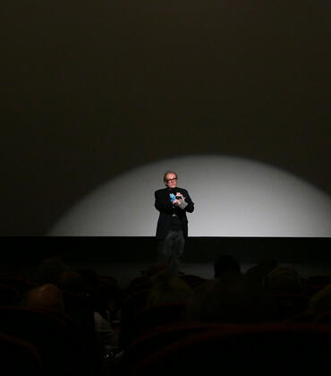 Richard Edwards in a movietheater