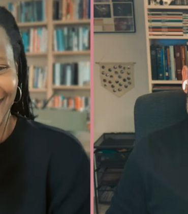 Screenshot of The Unmute Podcast interview between Myisha Cherry and Joel Krueger.