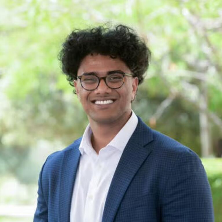 Sreenidhi Surineni smiling outdoors