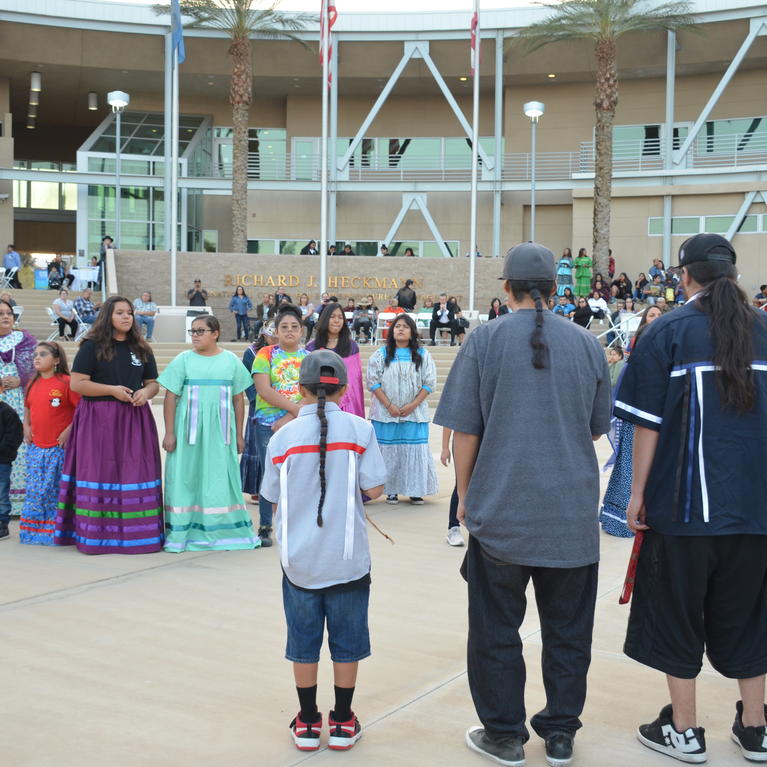 Dancers and singers at college launch celebration