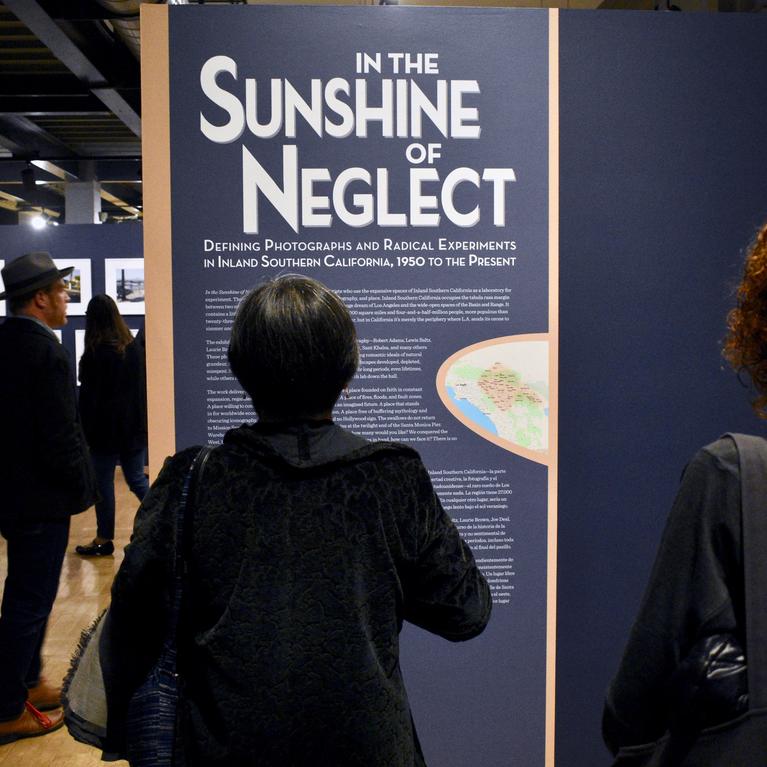 People at museum exhibit