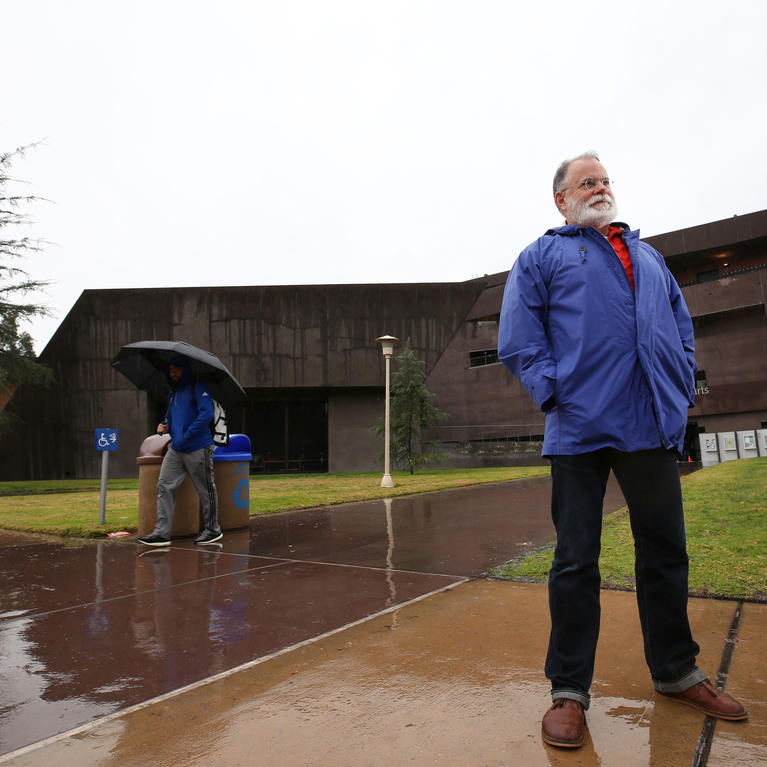 Artist Roy McMakin is designing an outdoor art sculpture that will be built in front of the Arts Building.