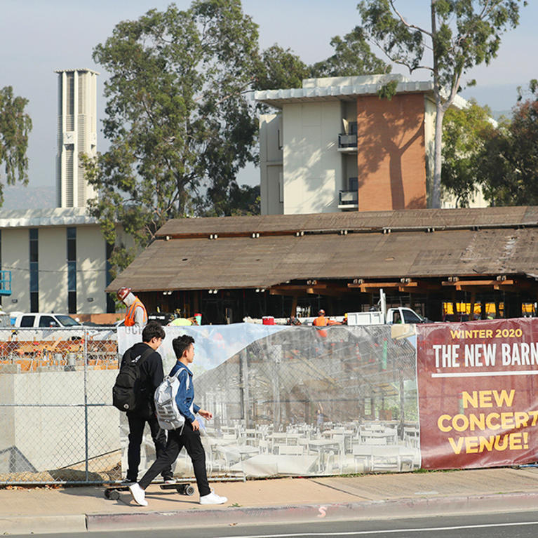 Construction work at the Barn