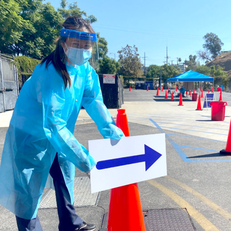 Drive-thru covid testing
