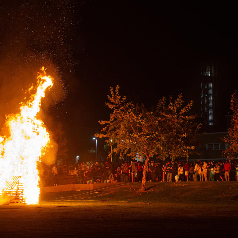 Homecoming bonfire