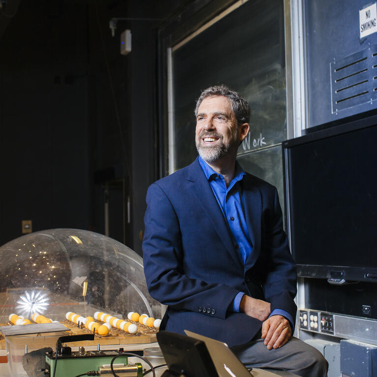 Ken Barish in his office