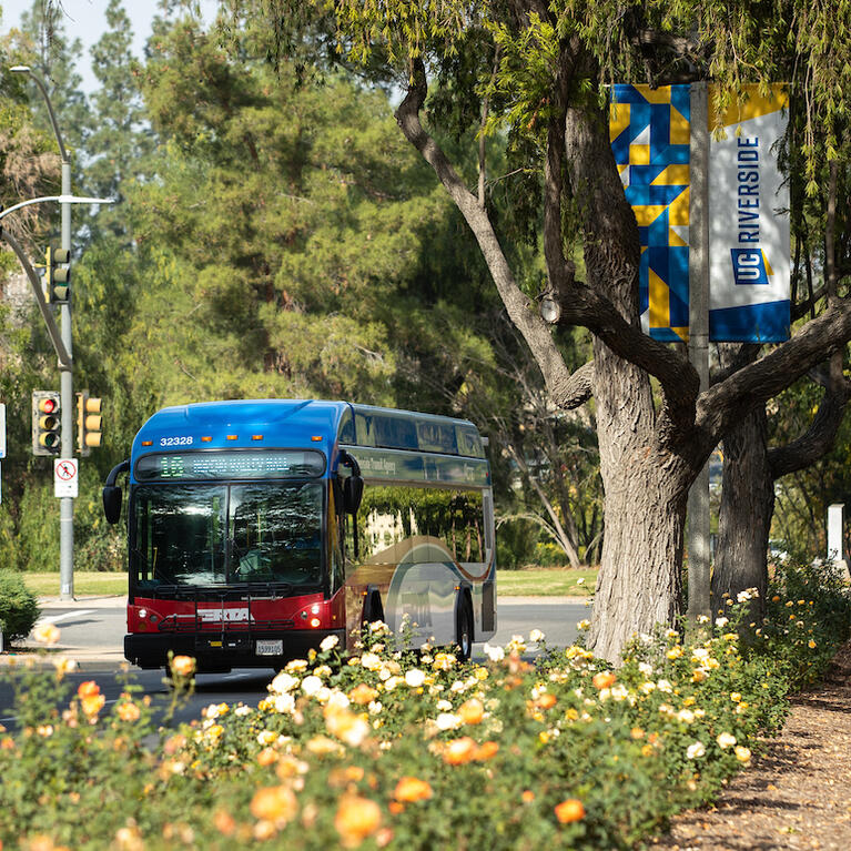 RTA bus on campus