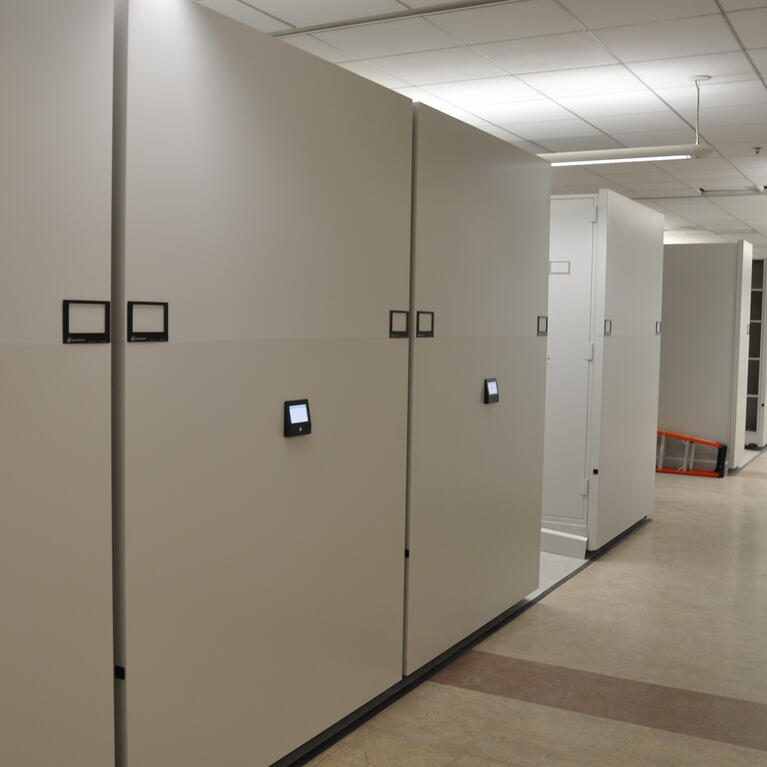 new library storage area