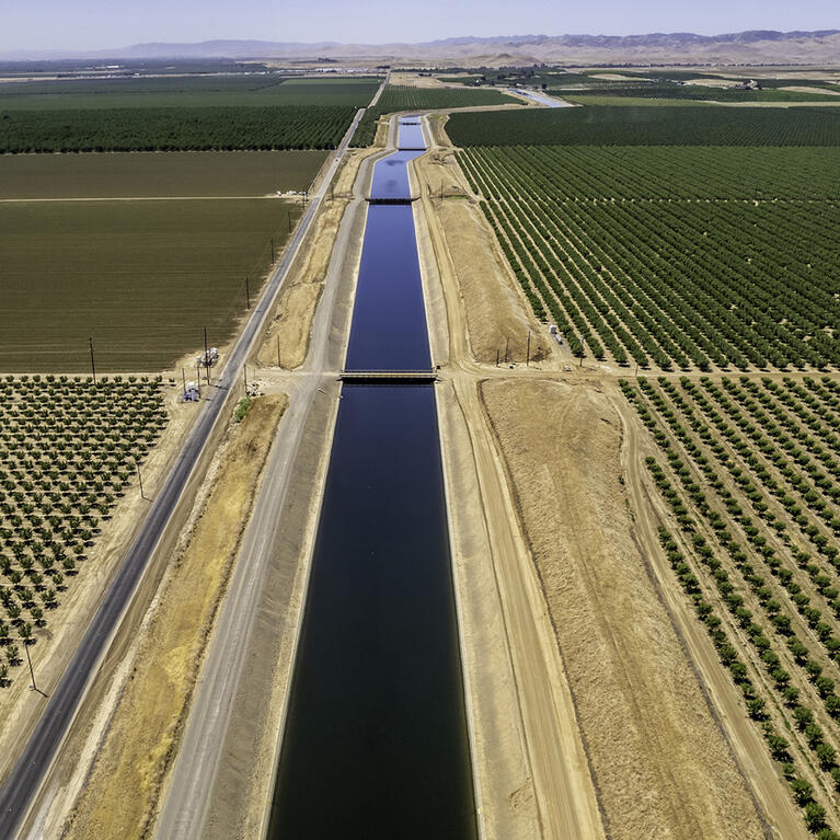 The California Aqueduct in the Central Valley