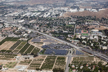 aerial photo of campus