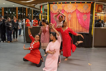 Dancers at South Asian night at Glasgow