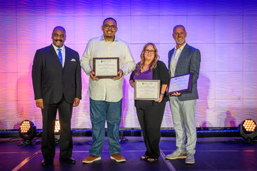 Dining Services staff accept award