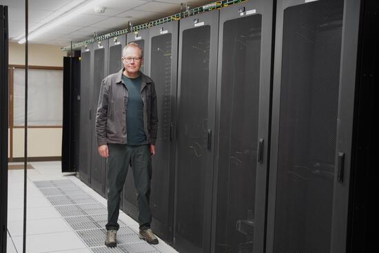 Thomas Girke in the server room.
