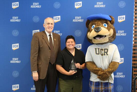 Remi Rodriguez with chancellor and Scotty