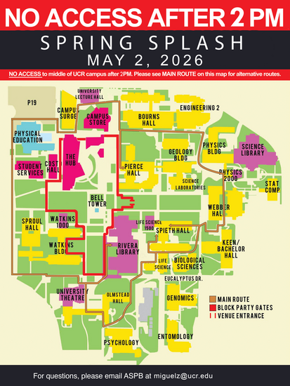 Map of spring splash impacts