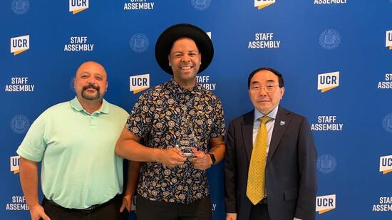Deejay Brown with Alex Najera and Chancellor Hu