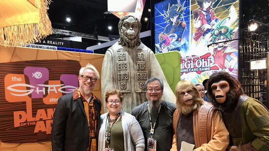 SHAG Monica Carson David Lo and two people in ape costumes