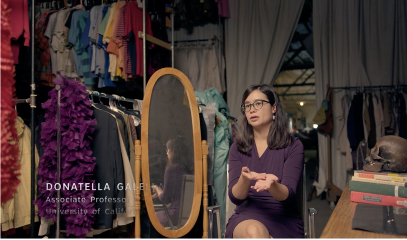 Donatella Galella, associate professor of theatre, film, and digital production, was featured as a theatre historian in ‘East West Players: A Home on Stage’ documentary. (photo courtesy of PBS SoCal/KCET). 